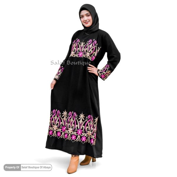 Abaya Bordir Kimberly Ungu Original by Salaf Boutique Of Abaya